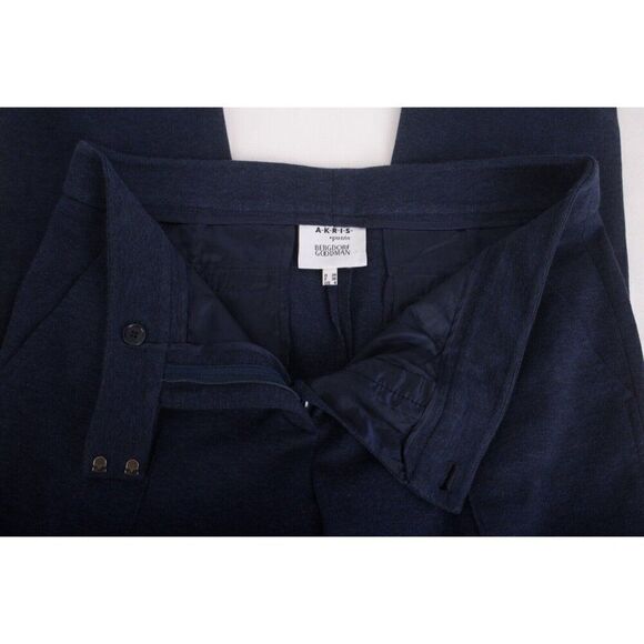Akris Punto Bergdorf Goodman Womens Tapered Crop Pants Stretch Navy Blue Sz US 4 - Picture 6 of 7